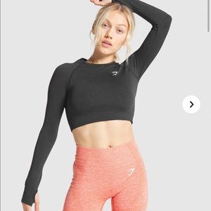 Gymshark crop long sleeve seamless top